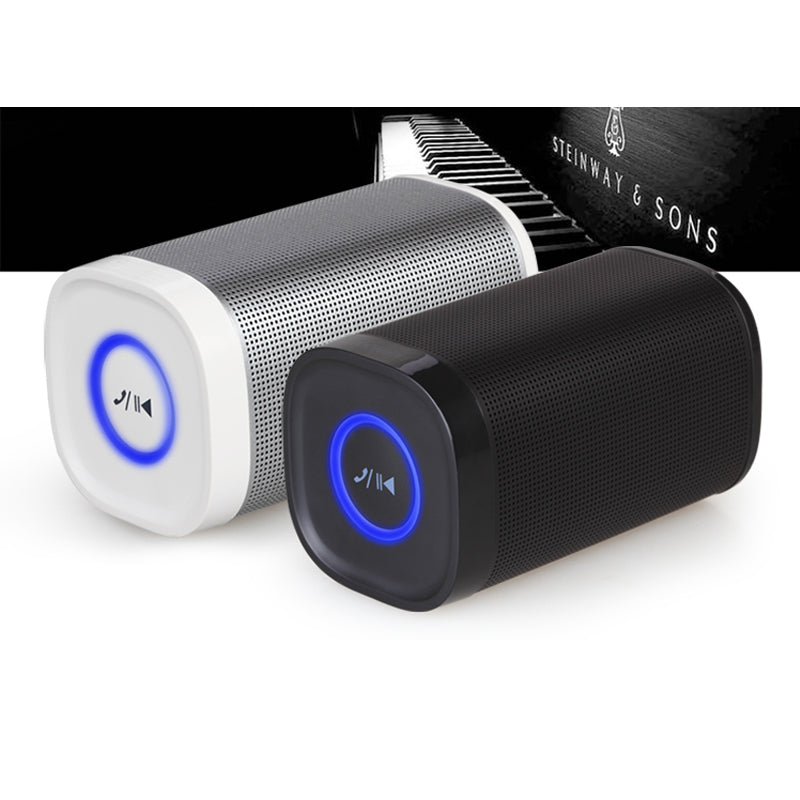 Altavoz universal Bluetooth inalámbrico portátil de 360° blanco