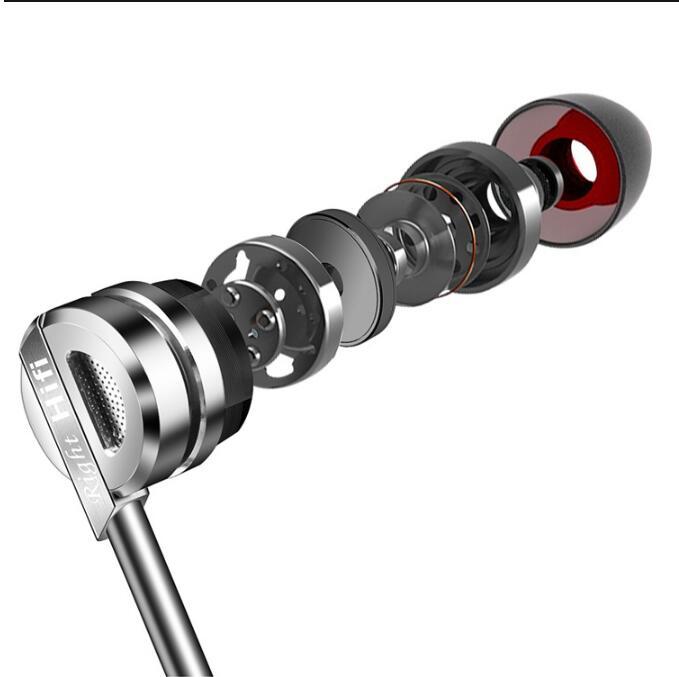 Nuevo auricular metálico con sonido HIFI de doble bobina móvil, doble bocina, graves potentes, auricular para teléfono móvil, venta directa de fábrica