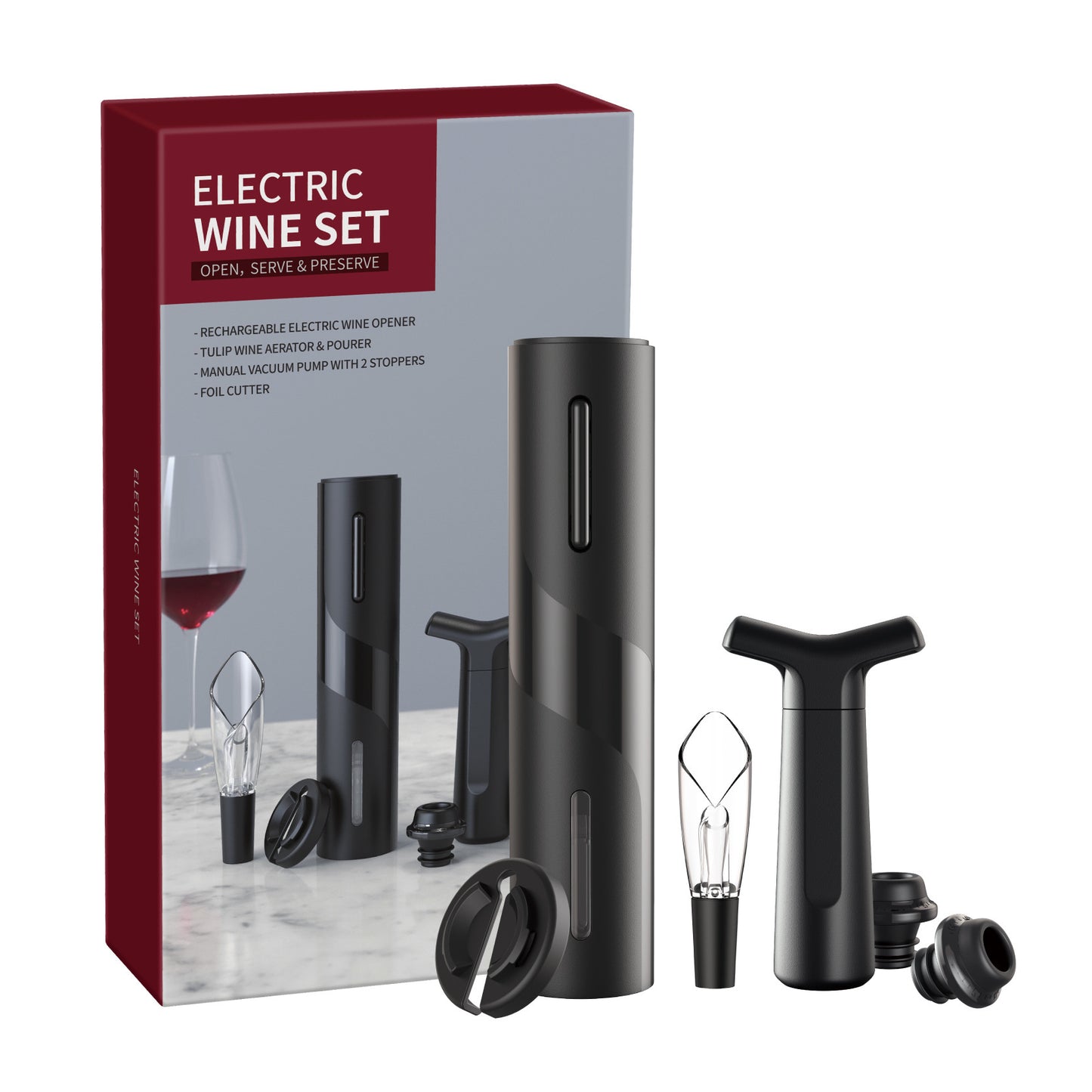 Abridor de botellas electrónico, recargable por USB