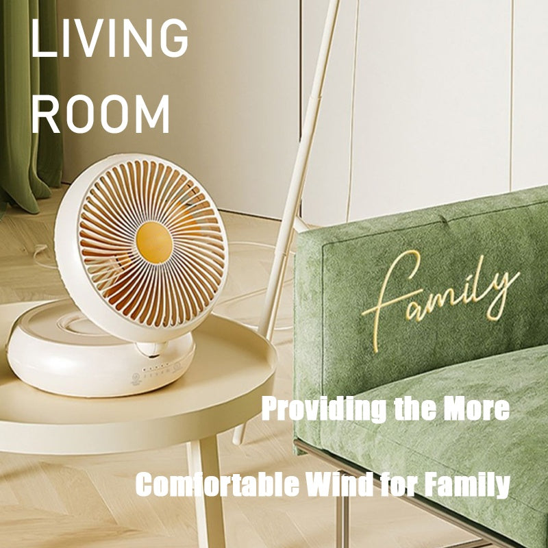 Ventilador de mesa recargable y portátil