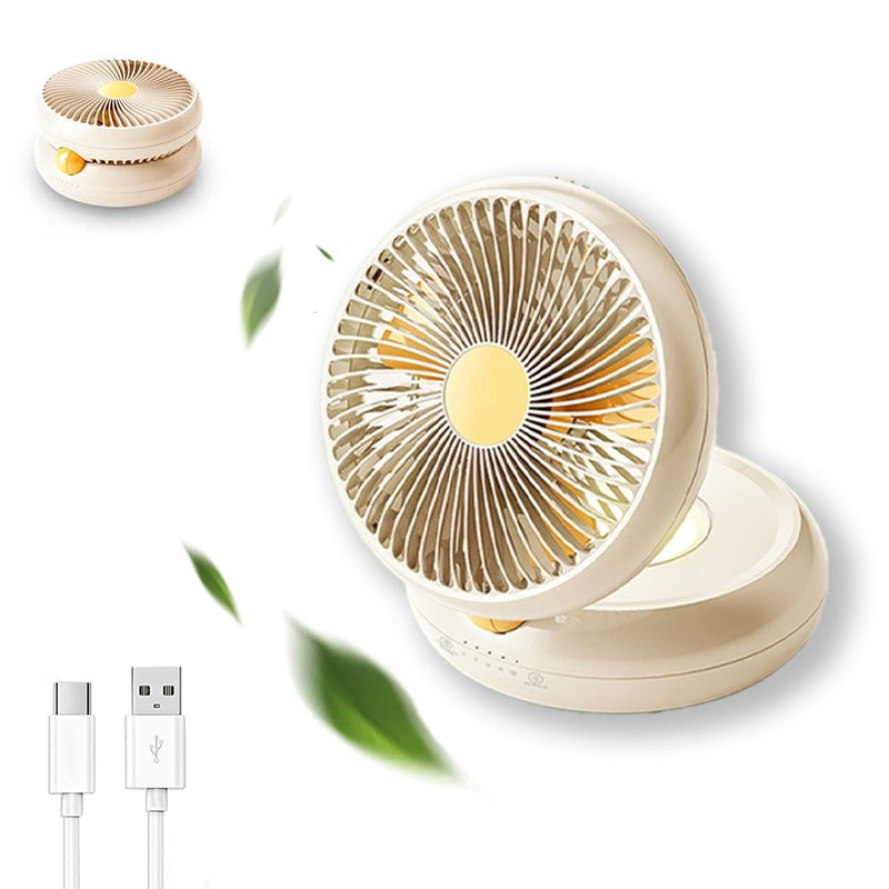 Ventilador de mesa recargable y portátil